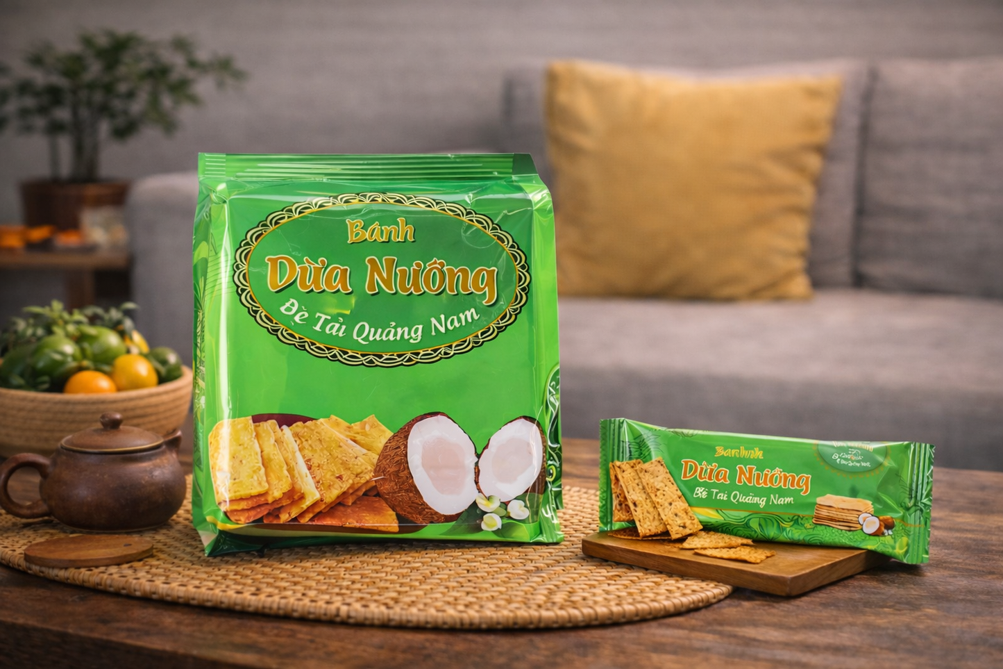 Baked Delicious Vietnamese Coconut Cake Crackers
