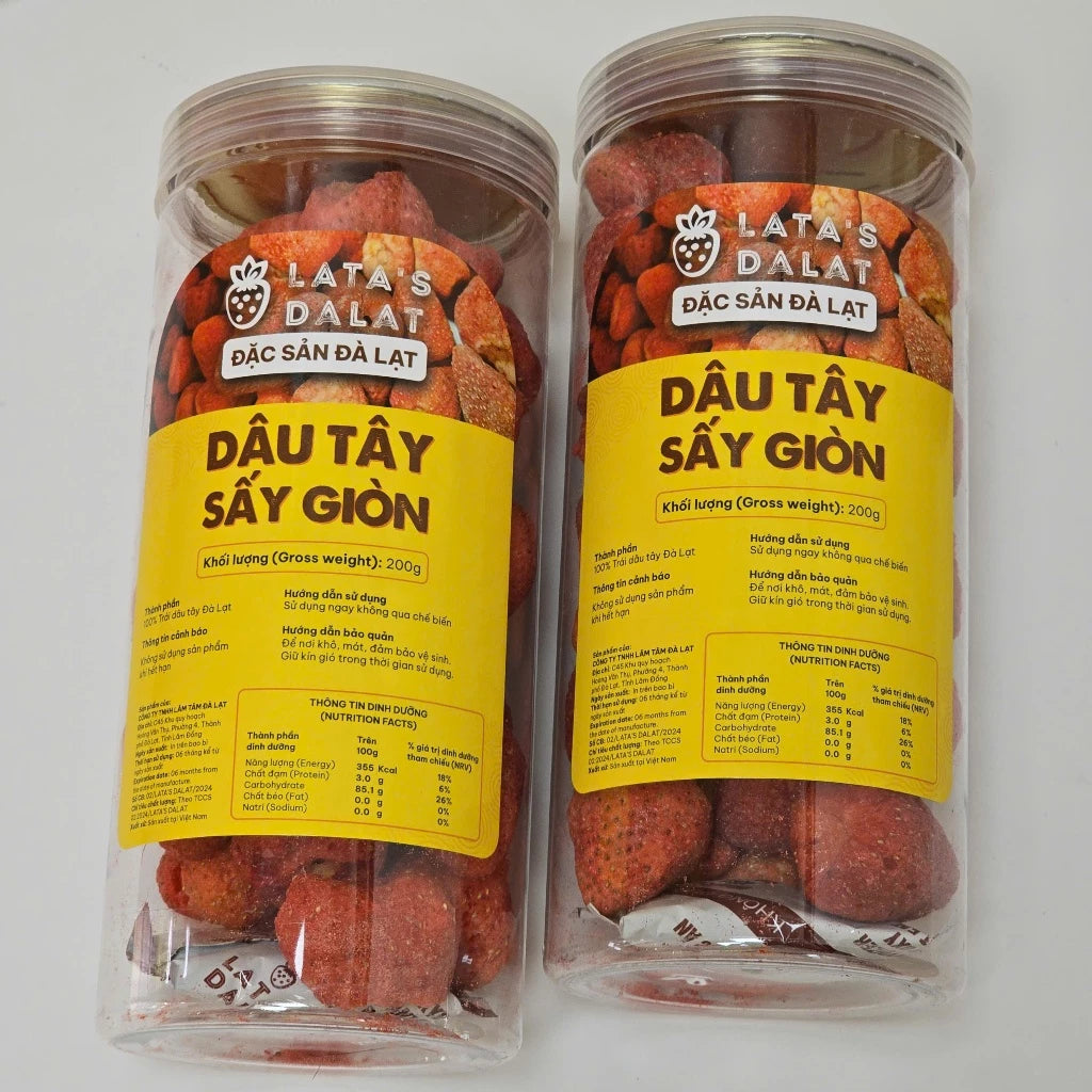LATA’s Crispy Dried Strawberries (Đà Lạt Specialty)
