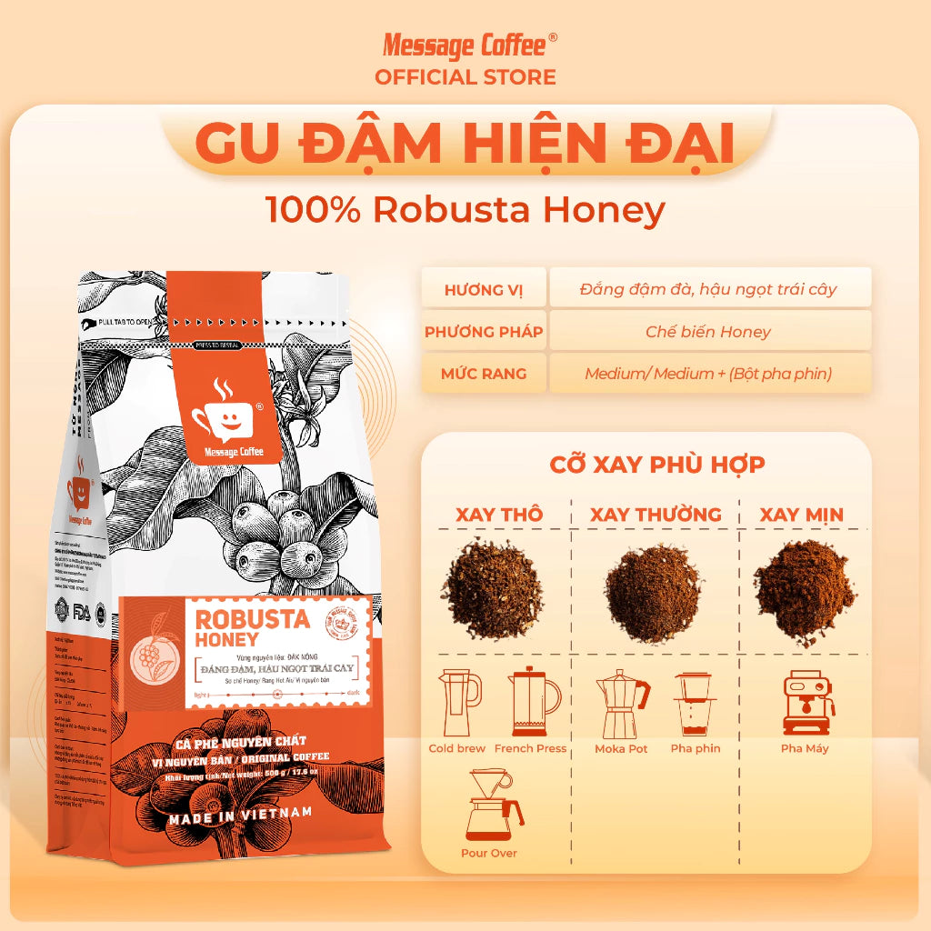 Pure Robusta Honey Roast - Message Coffee