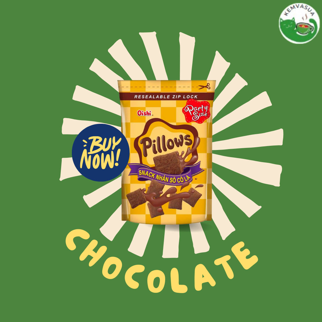 Oishi Pillows Choco Filled Crackers