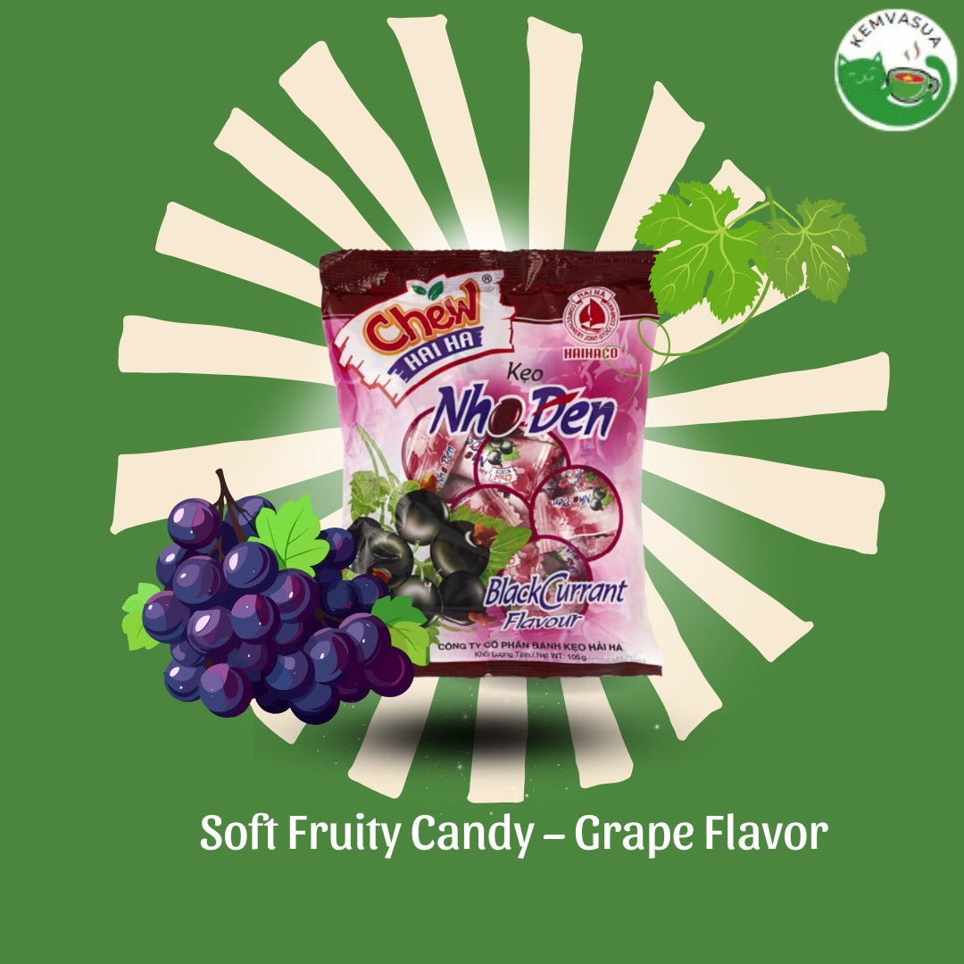 Kẹo Nho Đen (Fruity Grape Candy) - Chew Hai Ha