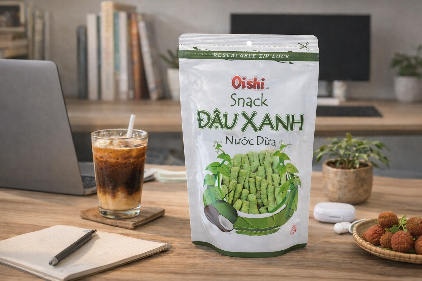 Oishi: Green Pea Snack (Đậu Xanh)