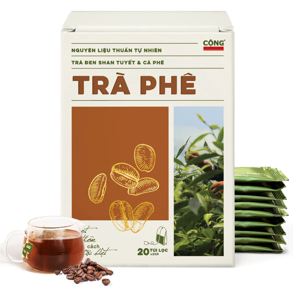 Cong Ca Phe: Convenient Filter Tea Bags (Single Box 20 Bags x 2g)